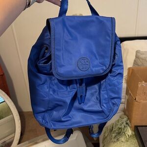 Blue Nylon Backpack Purse